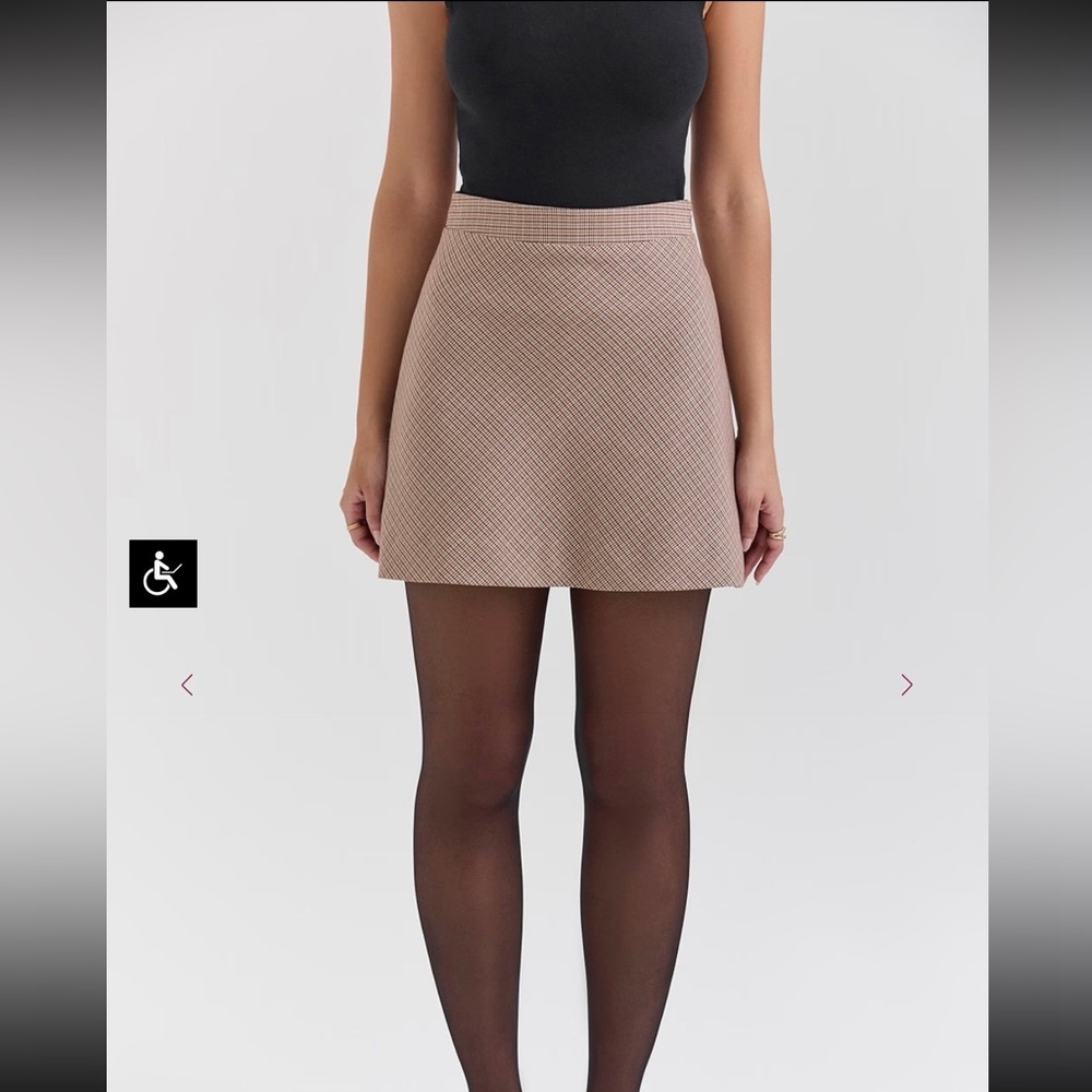House of CB London Nerida Puppytooth A-Line Mini Skirt